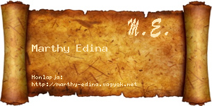 Marthy Edina névjegykártya